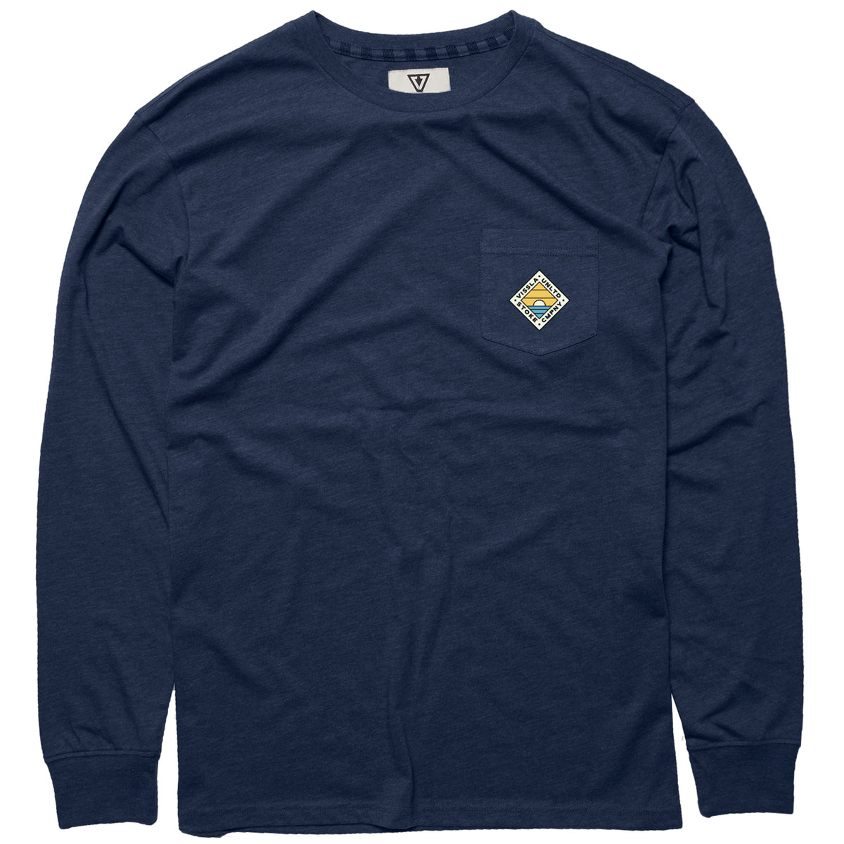 Vissla Beginning Long-Sleeve Pocket T-Shirt - Men's Dark Denim