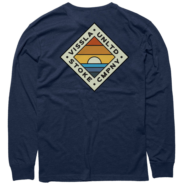 Vissla Beginning Long-Sleeve Pocket T-Shirt - Men's Dark Denim
