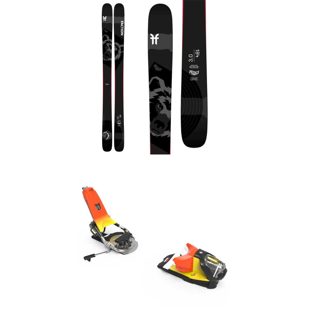 Faction Prodigy 3.0 Skis + Look Pivot 14 GW Ski Bindings 2021
