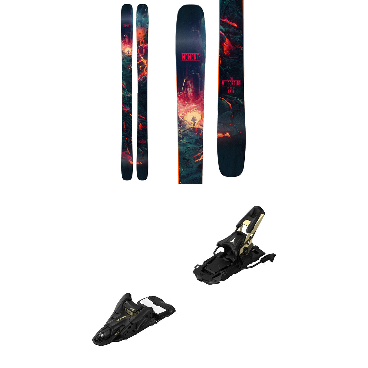 Moment Wildcat 108 Skis + Atomic Shift MNC 13 Alpine Touring Ski Bindings 2021