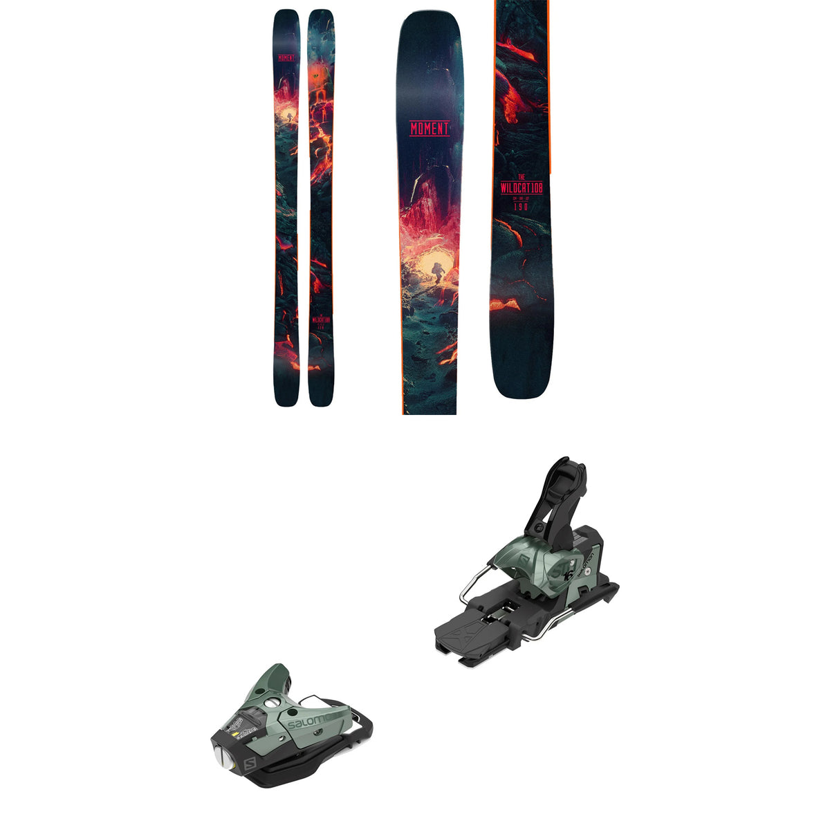 Moment Moment Wildcat 108 Skis + Salomon STH2 WTR 16 Ski Bindings 2021