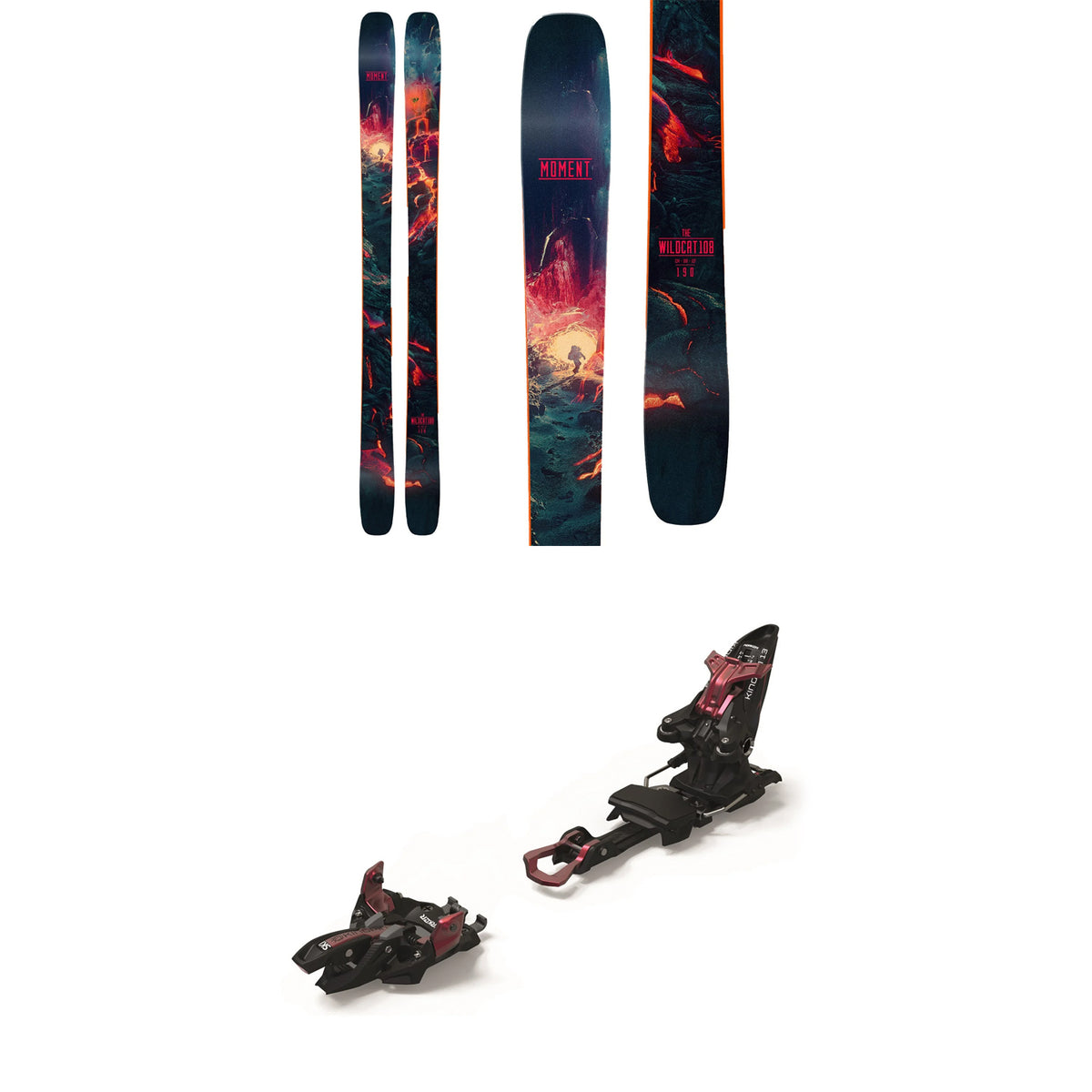Moment Wildcat 108 Skis + Marker Kingpin 13 Alpine Touring Ski Bindings 2021