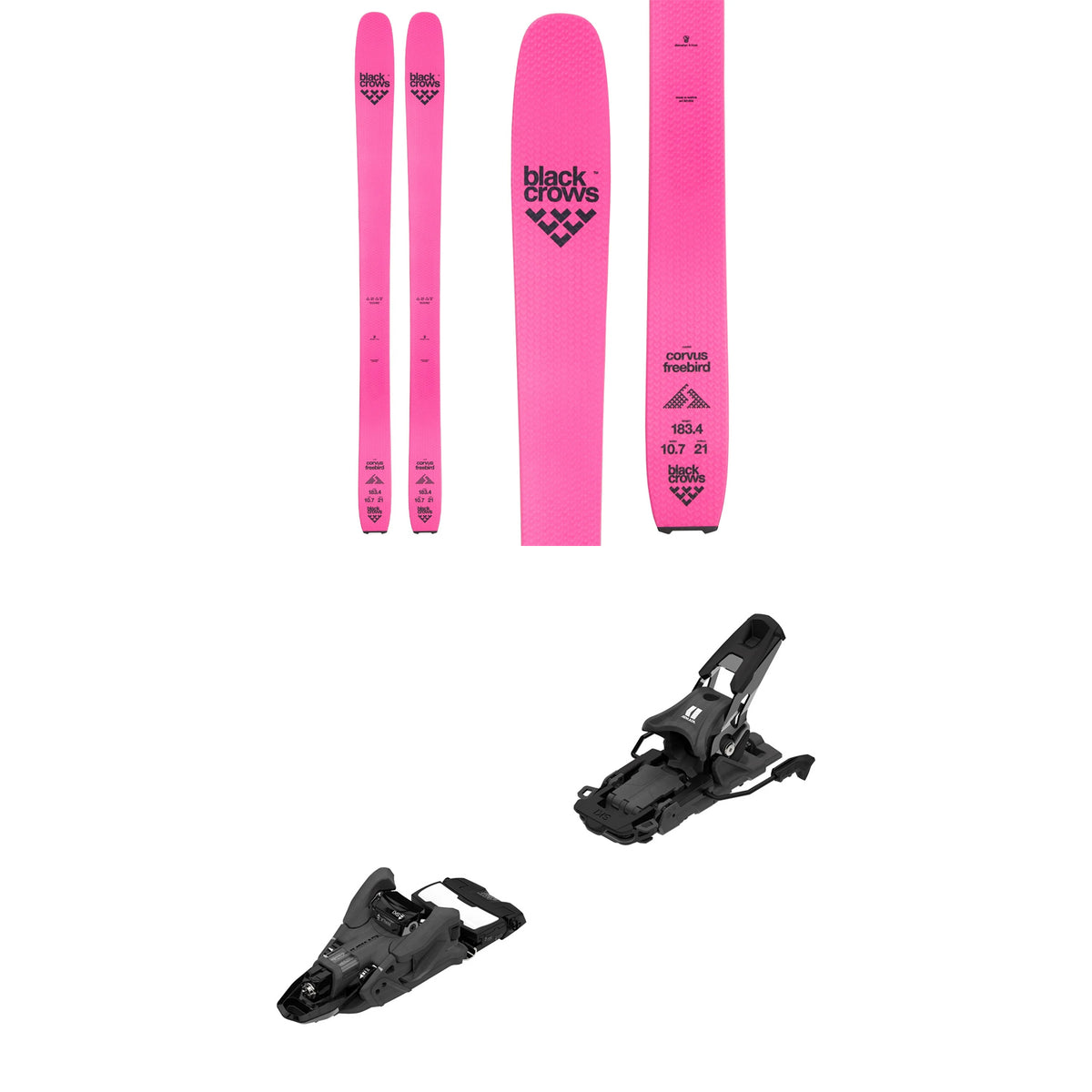 Black Crows Corvus Freebird Skis + Armada Shift MNC 13 Alpine Touring Ski Bindings 2021
