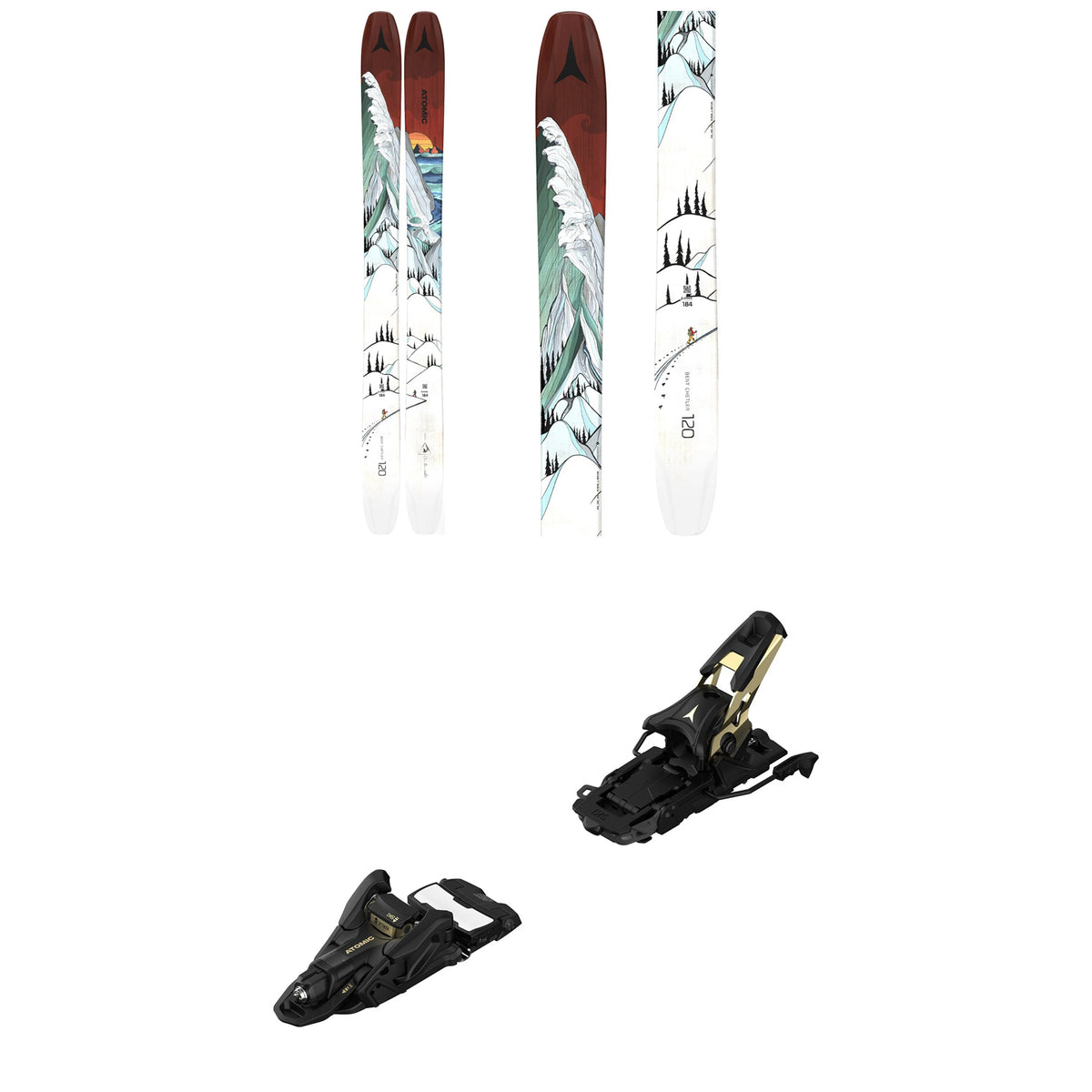 Atomic Bent Chetler 120 Skis + Shift MNC 13 Alpine Touring Ski Bindings 2021