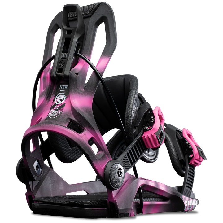 Flow Fenix Plus Fusion Snowboard Bindings 2024 Magenta Burst