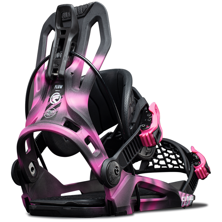 Flow Fenix Plus Hybrid Snowboard Bindings 2024 Magenta Burst