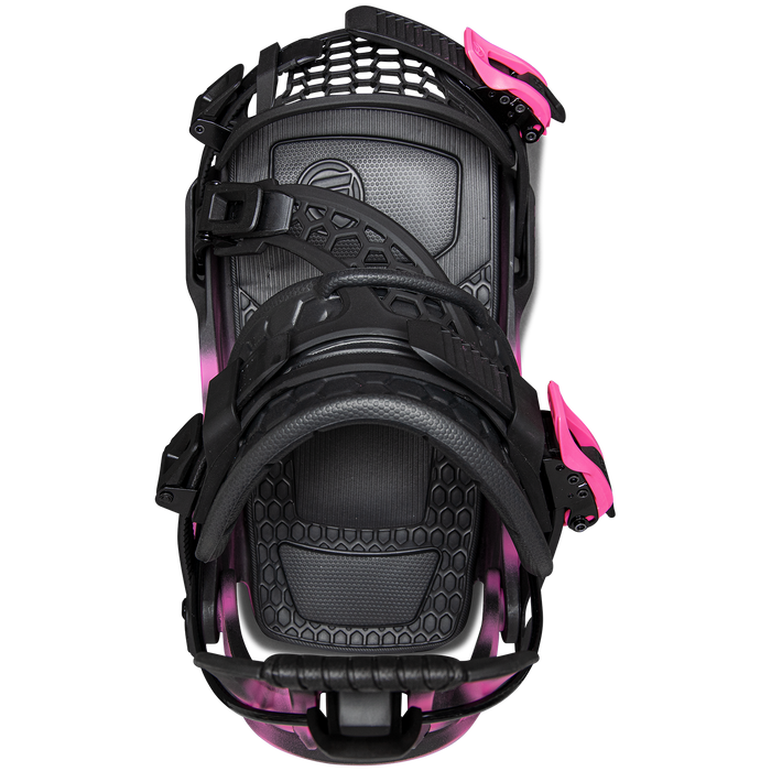 Flow Fenix Plus Hybrid Snowboard Bindings 2024 Magenta Burst