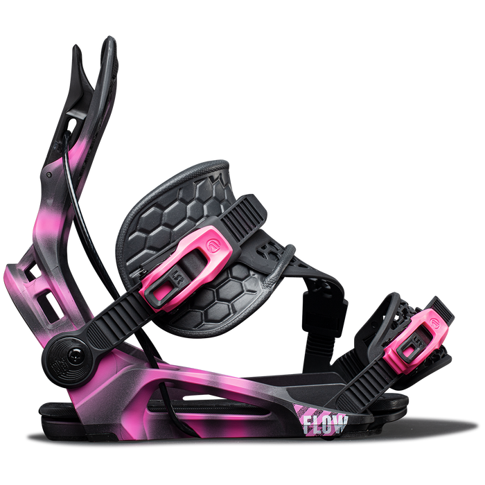 Flow Fenix Plus Hybrid Snowboard Bindings 2024 Magenta Burst