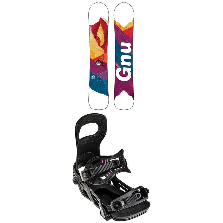 GNU Chromatic BTX Snowboard + Bent Metal Metta Snowboard Bindings - Women's 2022