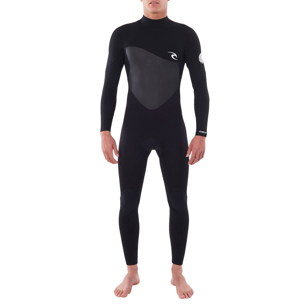 Rip Curl 4/3 Omega Back Zip Steamer Wetsuit Black
