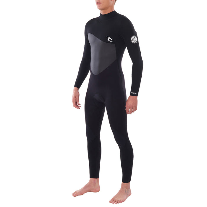 Rip Curl 4/3 Omega Back Zip Steamer Wetsuit Black