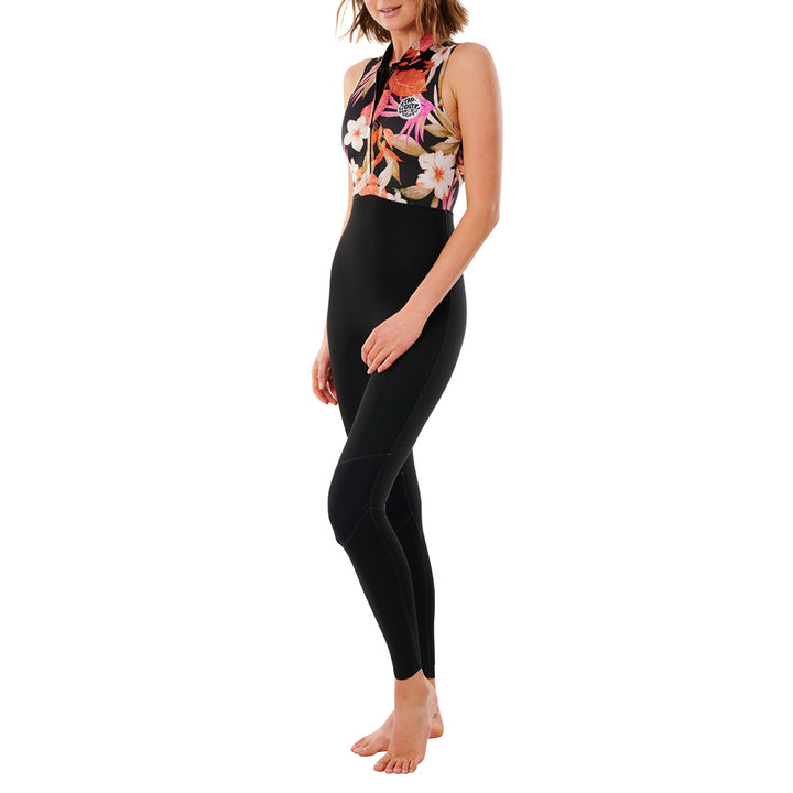Rip Curl 1mm G Bomb Hi Waist Long Jane Springsuit - Women's Black/Pink
