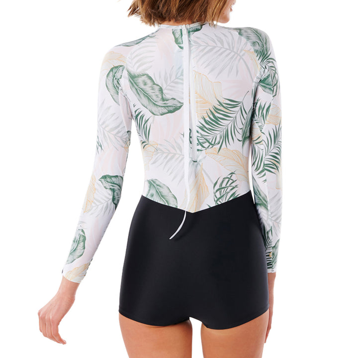 Rip Curl Coastal Palms Long Sleeve Boyleg Surfsuit - Women's White