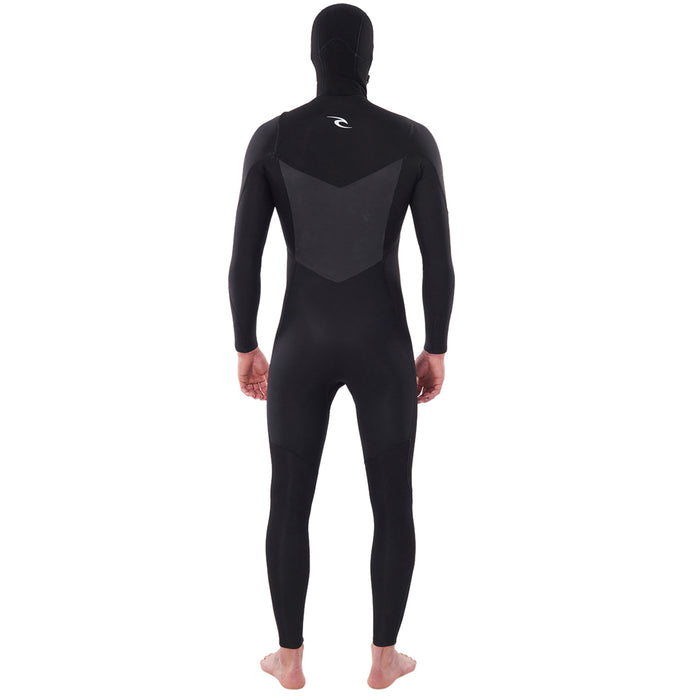 Rip Curl 5/4 Dawn Patrol Chest Zip Hooded Wetsuit Black