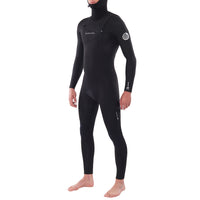 Rip Curl 5/4 Dawn Patrol Chest Zip Hooded Wetsuit Black::Black