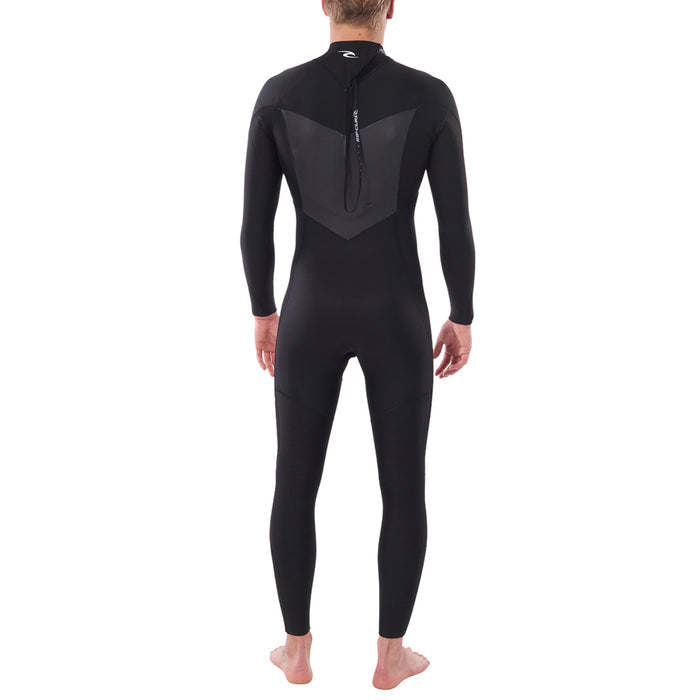 Rip Curl 4/3 Dawn Patrol Back Zip Steamer Wetsuit Black