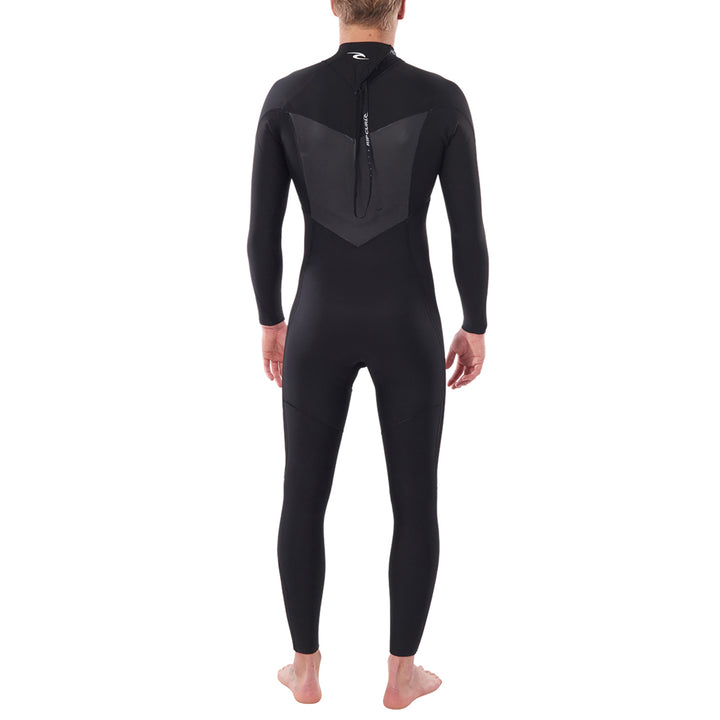 Rip Curl 4/3 Dawn Patrol Back Zip Steamer Wetsuit Black