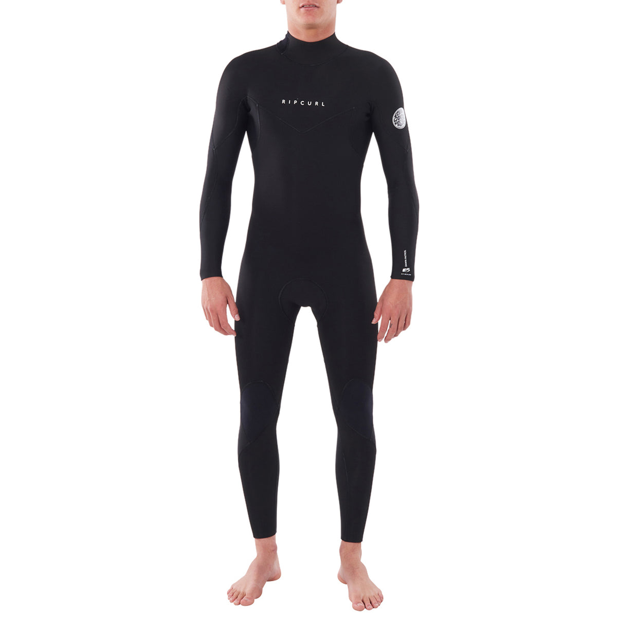 Rip Curl 4/3 Dawn Patrol Back Zip Steamer Wetsuit Black