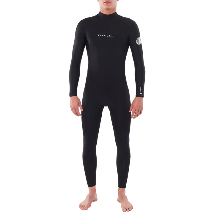 Rip Curl 4/3 Dawn Patrol Back Zip Steamer Wetsuit Black