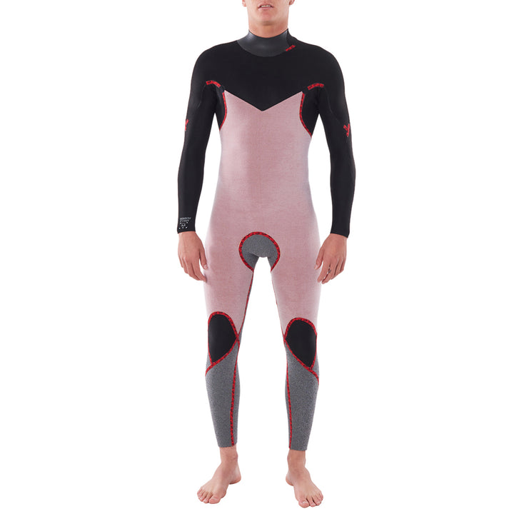 Rip Curl 4/3 Dawn Patrol Back Zip Steamer Wetsuit Black