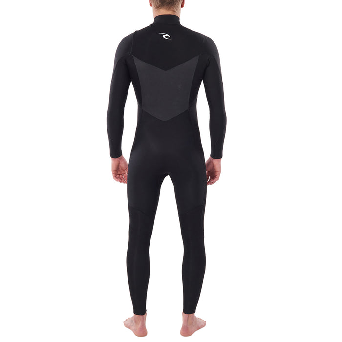 Rip Curl 4/3 Dawn Patrol Chest Zip Wetsuit Black