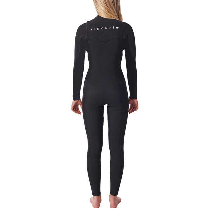 Rip Curl 4/3 Dawn Patrol Chest Zip Wetsuit - Women's Black