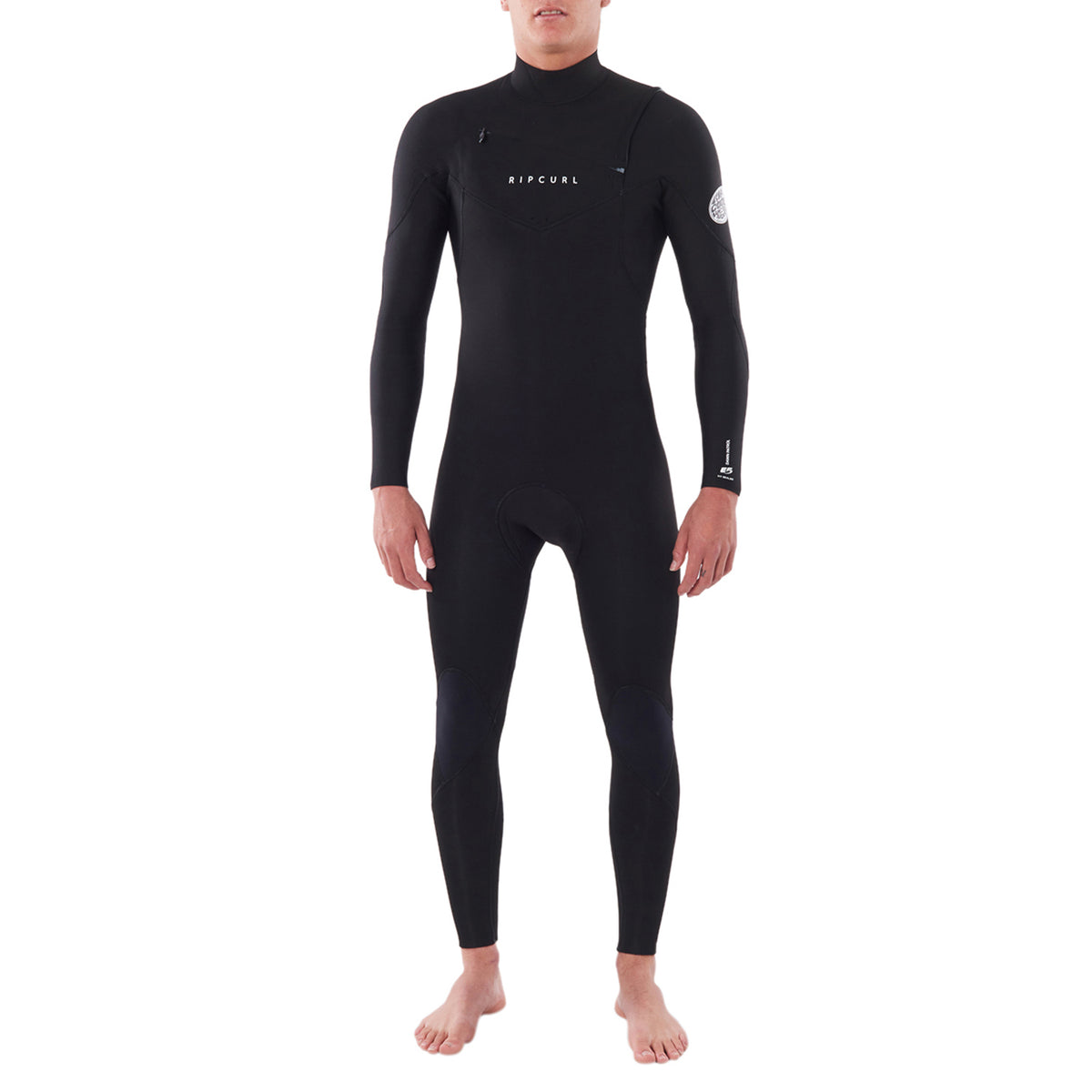 Rip Curl 4/3 Dawn Patrol Chest Zip Wetsuit Black