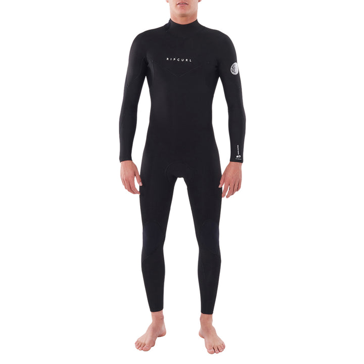 Rip Curl 3/2 Dawn Patrol Back Zip Steamer Wetsuit Black