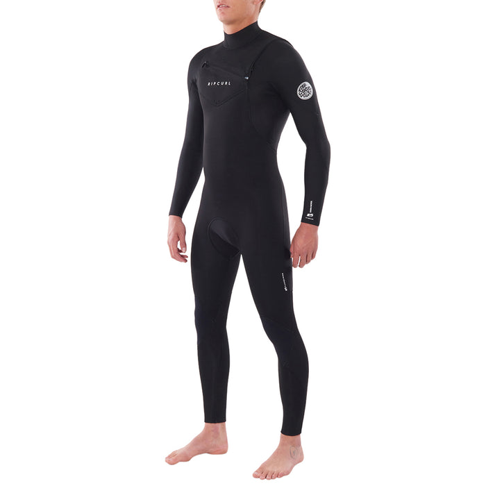 Rip Curl 4/3 Dawn Patrol Chest Zip Wetsuit Black