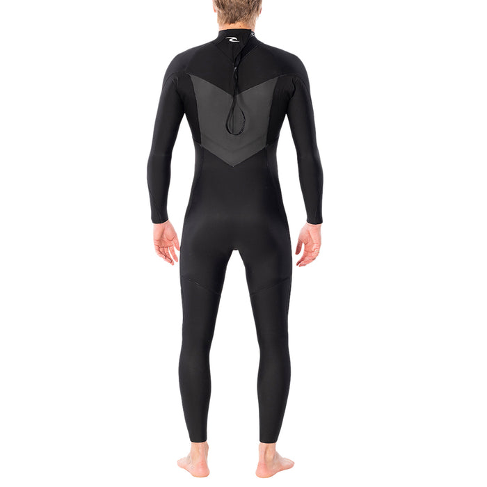 Rip Curl 3/2 Dawn Patrol Back Zip Steamer Wetsuit Black
