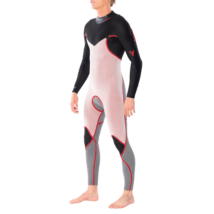 Rip Curl 3/2 Dawn Patrol Back Zip Steamer Wetsuit Black