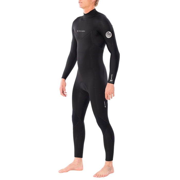 Rip Curl 3/2 Dawn Patrol Back Zip Steamer Wetsuit Black