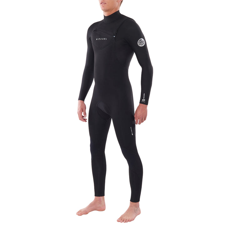 Rip Curl 3/2 Dawn Patrol Chest Zip Wetsuit Black