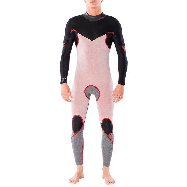 Rip Curl 3/2 Dawn Patrol Back Zip Steamer Wetsuit Black