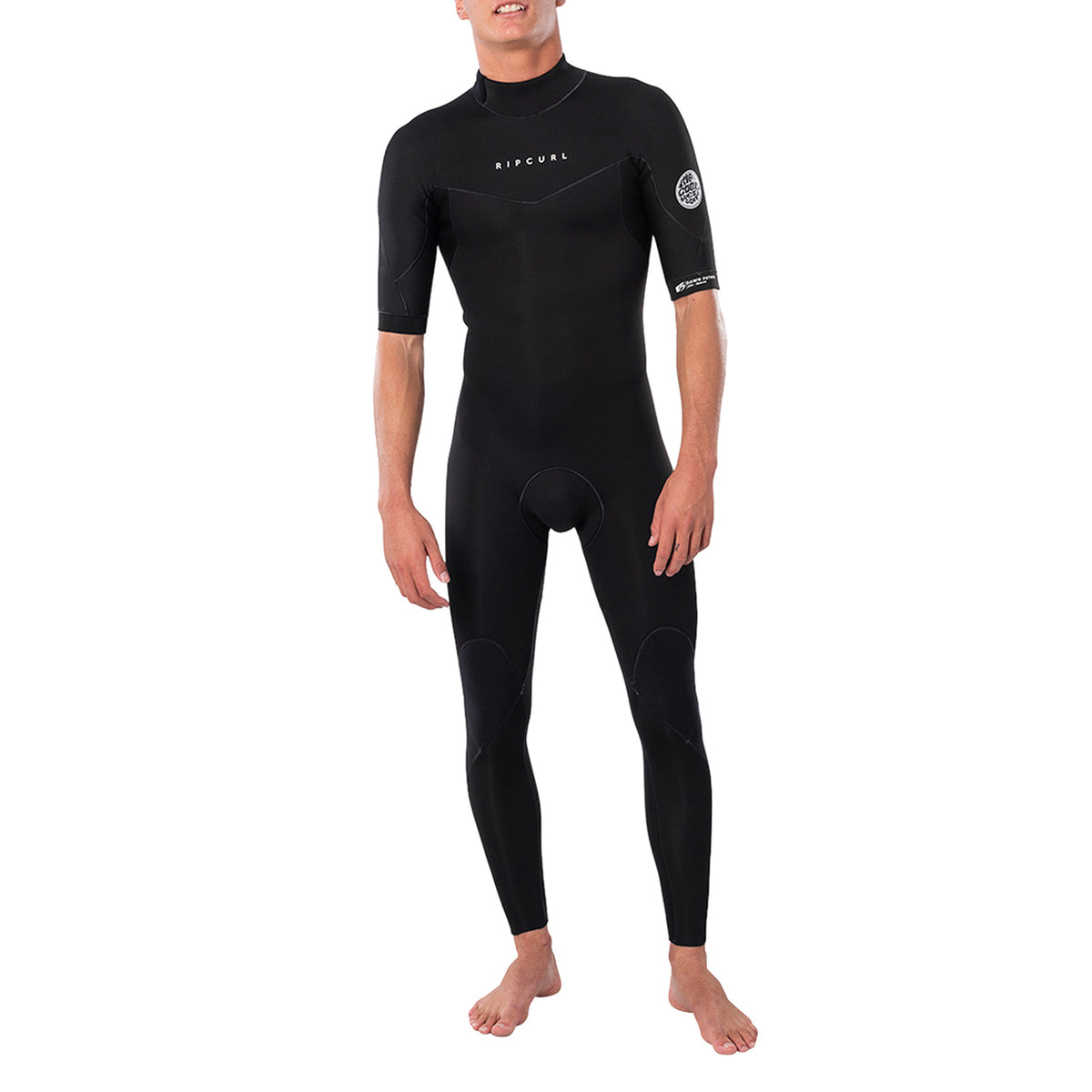 Rip Curl 2/2 Dawn Patrol Performance Short Sleeve Back Zip Wetsuit Black