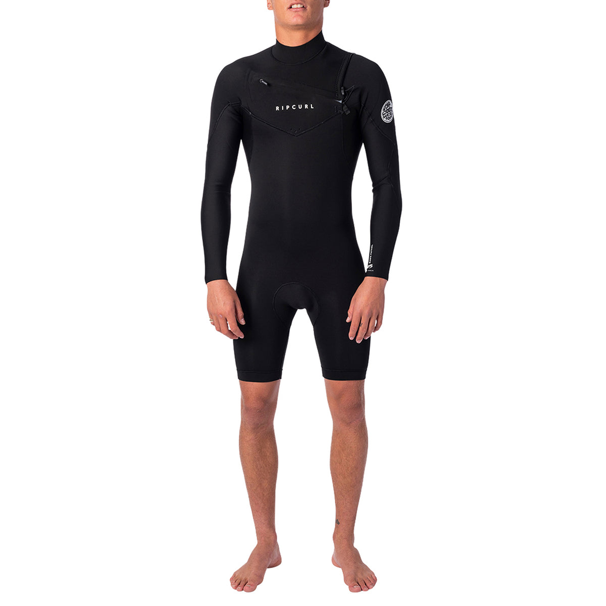 Rip Curl 2mm Dawn Patrol Long Sleeve Chest Zip Springsuit Black