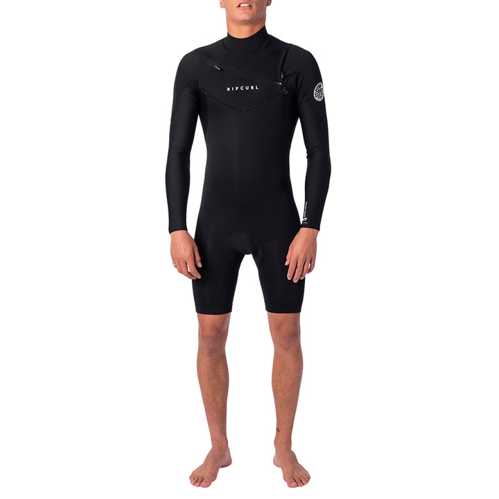 Rip Curl 2mm Dawn Patrol Long Sleeve Chest Zip Springsuit Black
