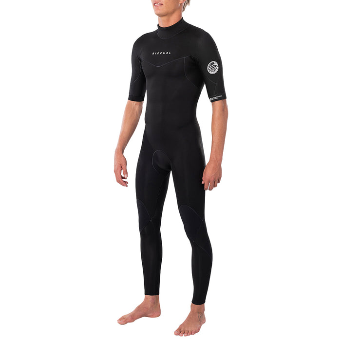 Rip Curl 2/2 Dawn Patrol Performance Short Sleeve Back Zip Wetsuit Black
