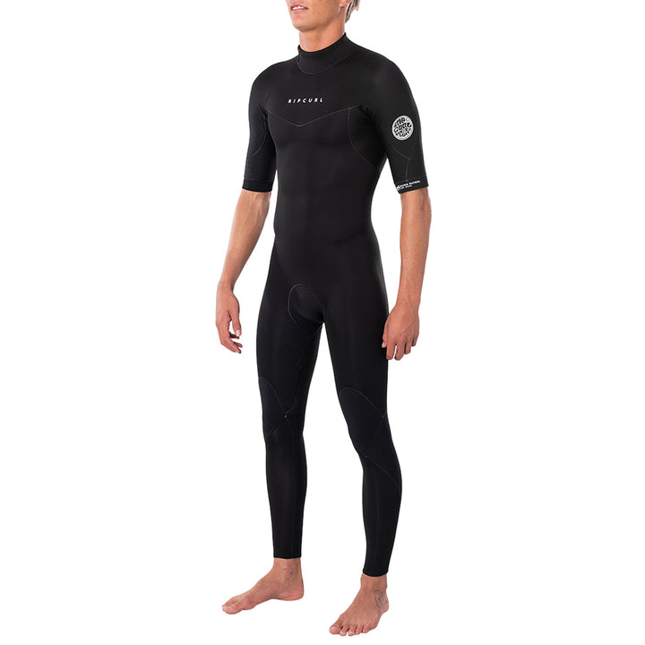 Rip Curl 2/2 Dawn Patrol Performance Short Sleeve Back Zip Wetsuit Black
