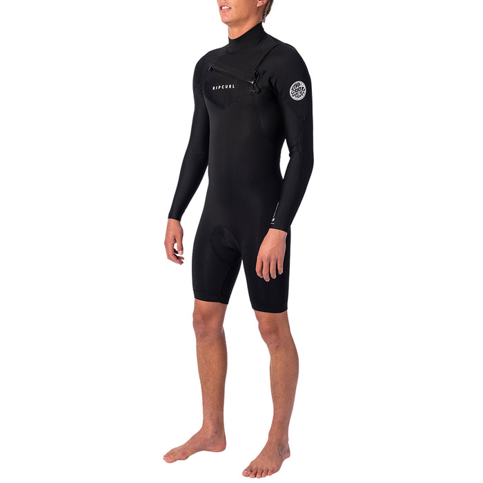 Rip Curl 2mm Dawn Patrol Long Sleeve Chest Zip Springsuit Black