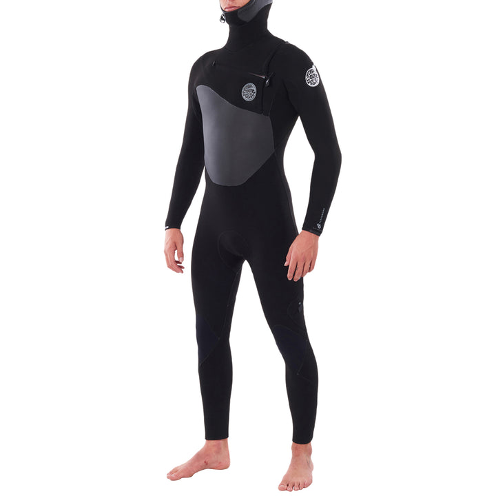 Rip Curl 5/4 Flashbomb Steamer Hooded Wetsuit Black