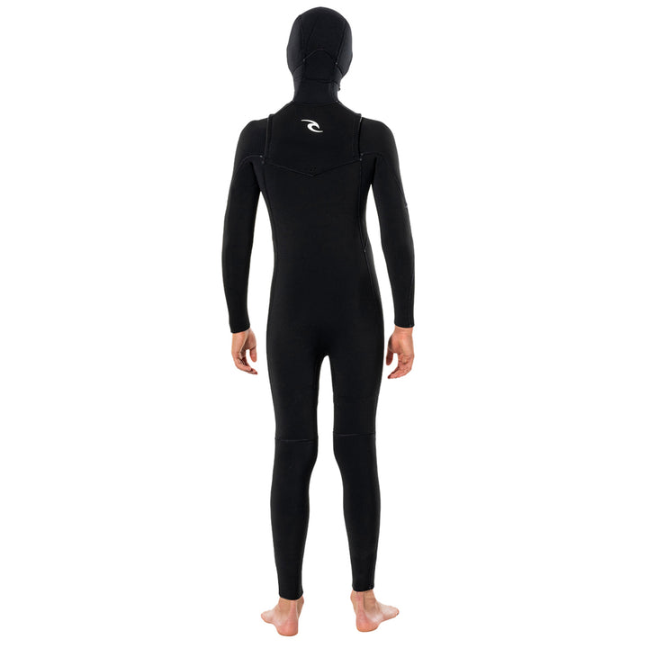 Rip Curl 5/4 Dawn Patrol Chest Zip Hooded Wetsuit - Boys' Black