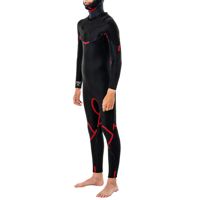 Rip Curl 5/4 Dawn Patrol Chest Zip Hooded Wetsuit - Boys' Black
