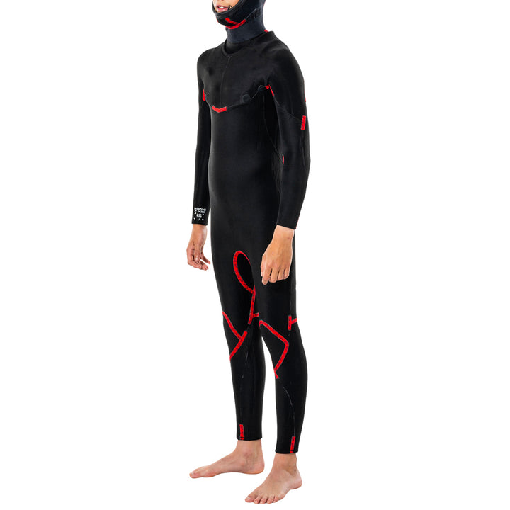 Rip Curl 5/4 Dawn Patrol Chest Zip Hooded Wetsuit - Boys' Black