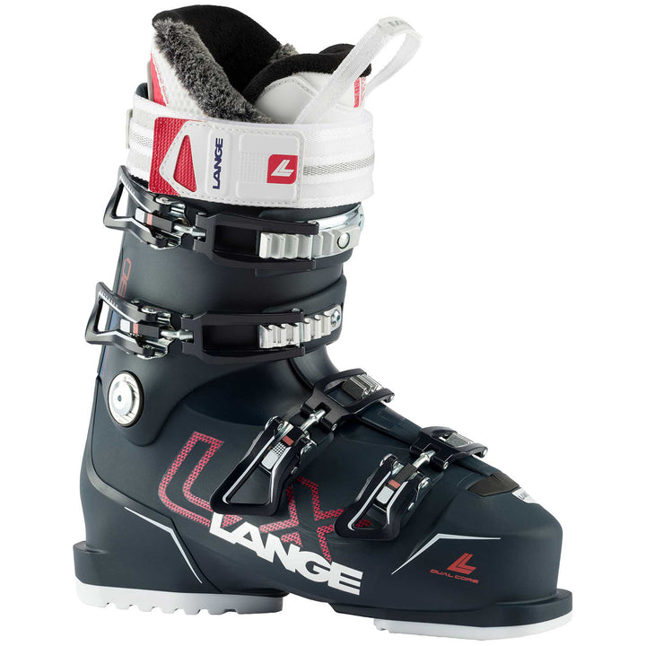 Lange LX 80 W Ski Boots - Women's 2021 Black Blue/Ciber Red