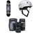 Element Hatched Red Blue 7.75 Skateboard Complete + Pro-Tec Classic Skate Skateboard Helmet + Street Gear Junior Open Back Skateboard Pads