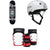 Element Hatched Red Blue 7.75 Skateboard Complete + Pro-Tec Classic Skate Skateboard Helmet + Street Gear Junior Open Back Skateboard Pads