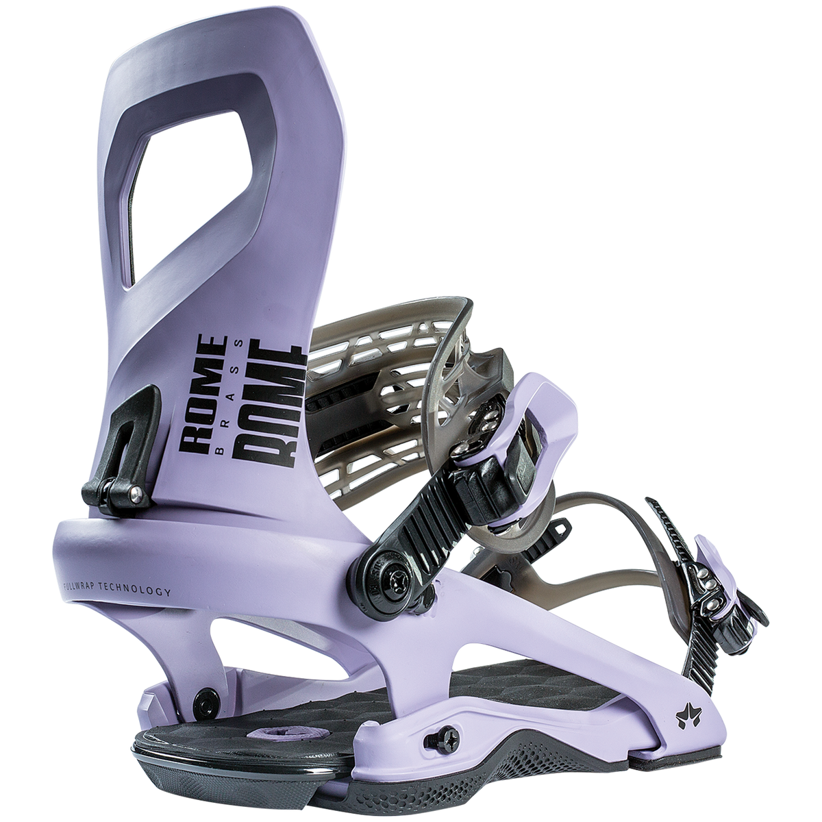 Rome Brass Snowboard Bindings 2022 Purple
