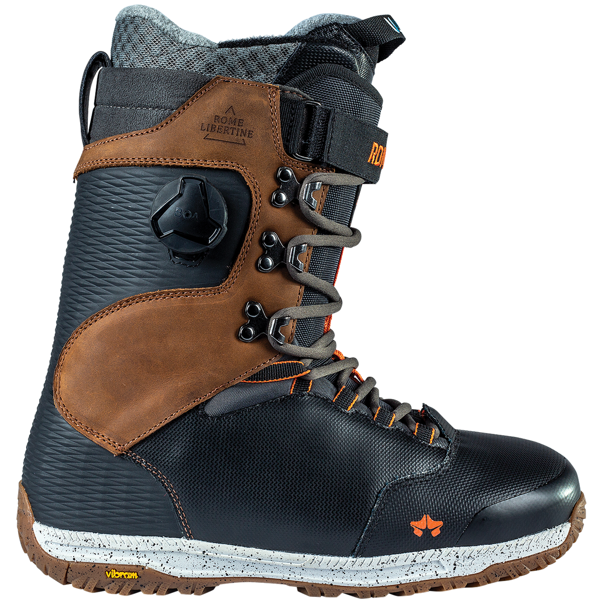 Rome Libertine Hybrid Snowboard Boots 2022 Black/Brown