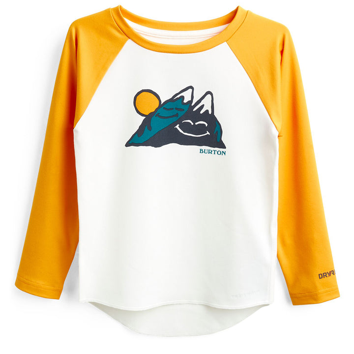 Burton Midweight Base Layer Tech T-Shirt - Toddlers' Stout White / Cadmium Yellow